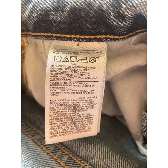 Slouchy Straight button fly sz 4 Old Navy women's jeans - Picture 7 of 7